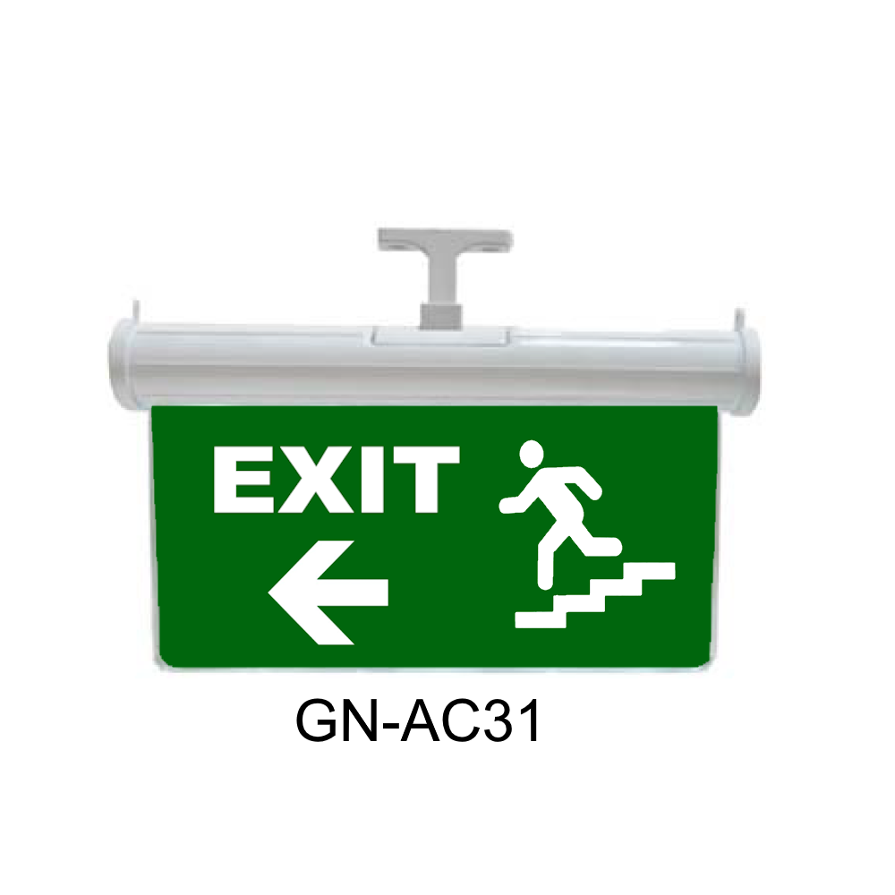 Işıklı Acil Çıkış Levhası (Exit Sola Merdiven İnen Adam) GN-AC31